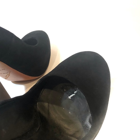 Brian Atwood black Petisca stacked heel size 9 - Picture 6 of 8